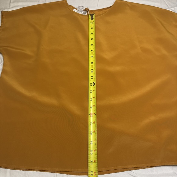 Christie & Jill Brown Cap SleeveBlouse 100% Polyester Size XL - Picture 4 of 6